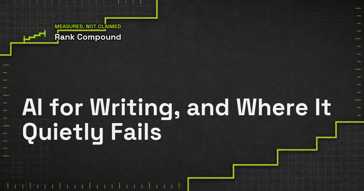 AI for Writing, and Where It Quietly Fails