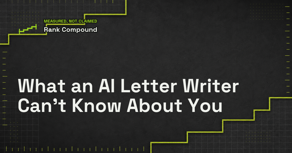 What an AI Letter Writer Can't Know About You