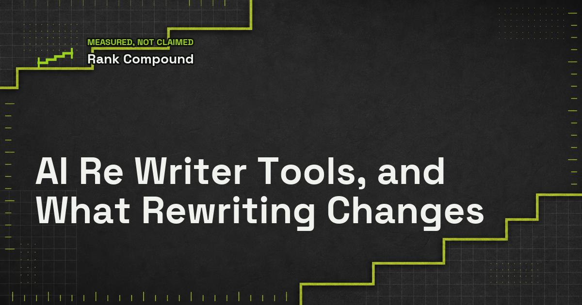 AI Re Writer Tools, and What Rewriting Changes