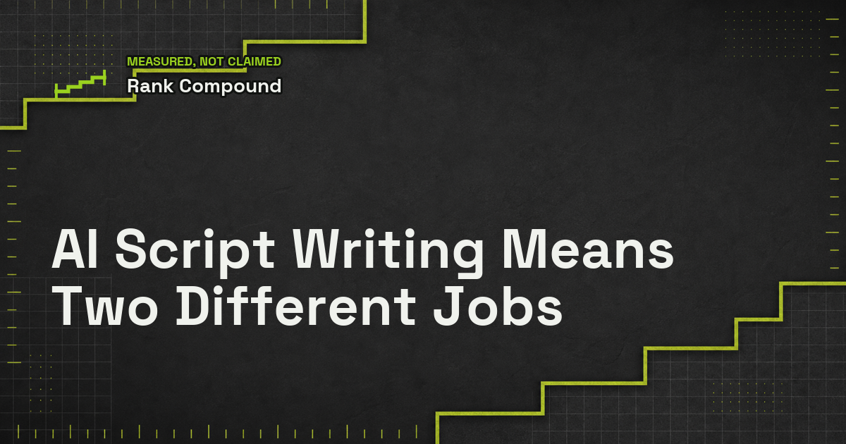 AI Script Writing Means Two Different Jobs