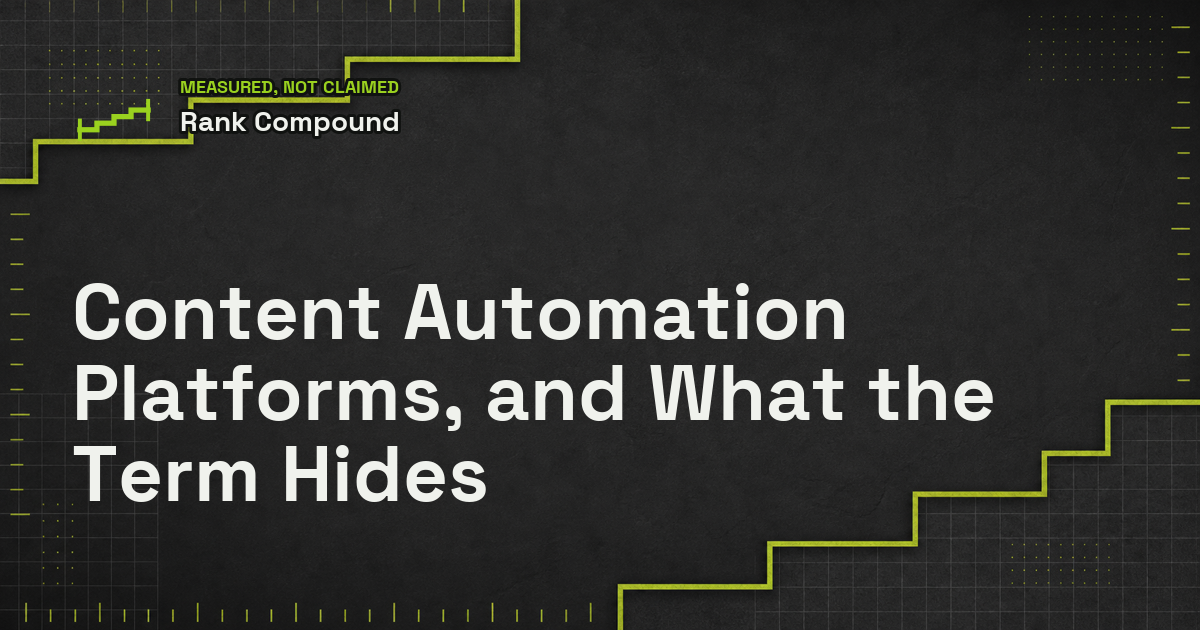 Content Automation Platforms, and What the Term Hides