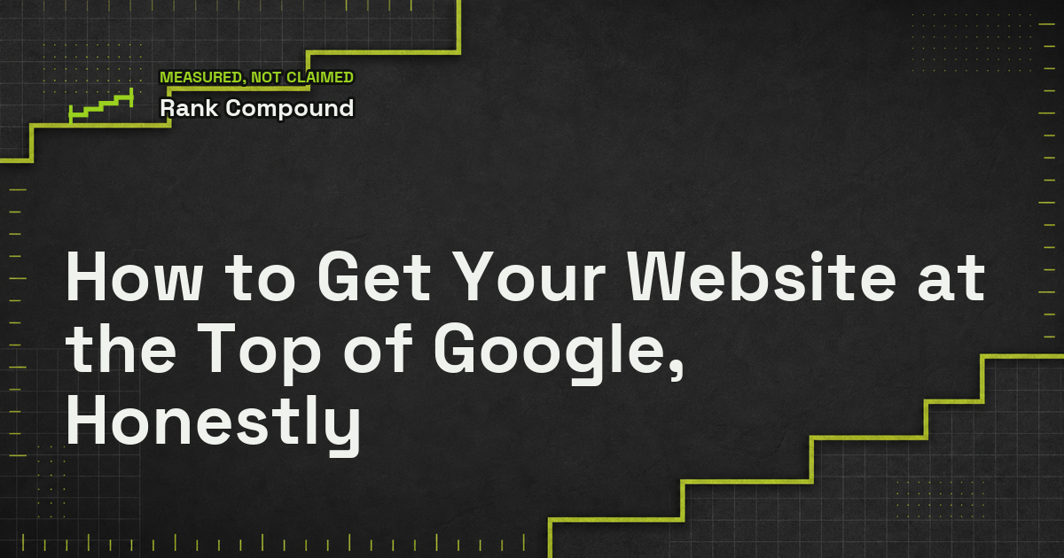 How to Get Your Website at the Top of Google, Honestly