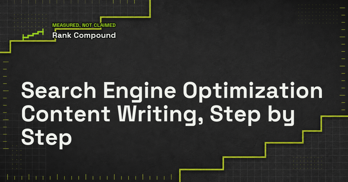Search Engine Optimization Content Writing, Step by Step
