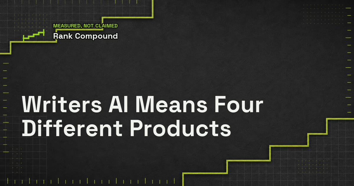 Writers AI Means Four Different Products